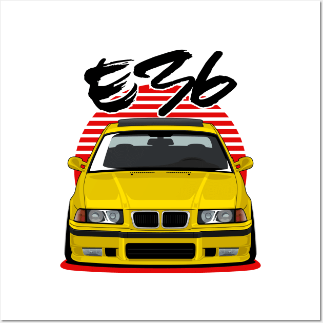 Yellow E36 Wall Art by squealtires